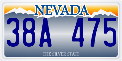 NV license plate 38A475