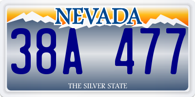 NV license plate 38A477