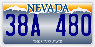 NV license plate 38A480