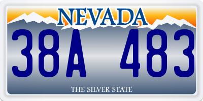 NV license plate 38A483