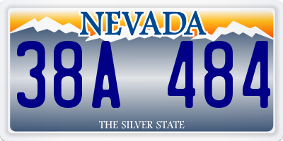 NV license plate 38A484