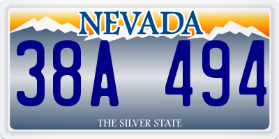 NV license plate 38A494