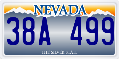 NV license plate 38A499