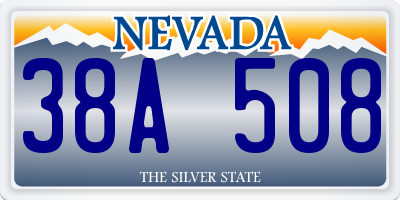 NV license plate 38A508