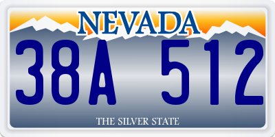 NV license plate 38A512