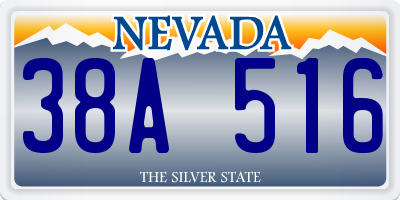 NV license plate 38A516