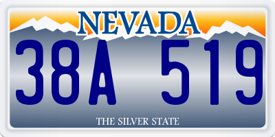 NV license plate 38A519