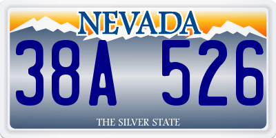 NV license plate 38A526