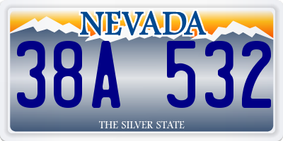 NV license plate 38A532