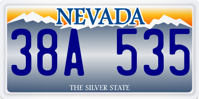 NV license plate 38A535