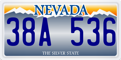NV license plate 38A536