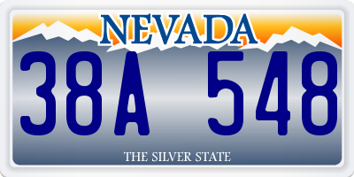 NV license plate 38A548