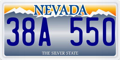 NV license plate 38A550