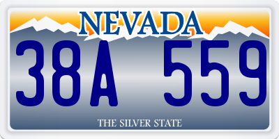 NV license plate 38A559