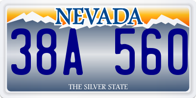 NV license plate 38A560