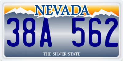 NV license plate 38A562