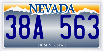 NV license plate 38A563