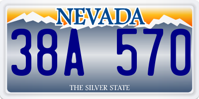 NV license plate 38A570