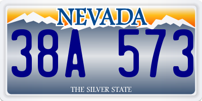 NV license plate 38A573