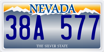 NV license plate 38A577