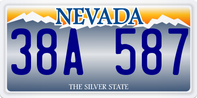NV license plate 38A587