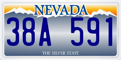 NV license plate 38A591