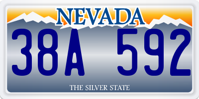 NV license plate 38A592