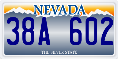 NV license plate 38A602