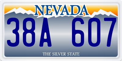 NV license plate 38A607
