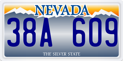 NV license plate 38A609