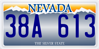 NV license plate 38A613