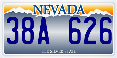 NV license plate 38A626