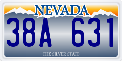 NV license plate 38A631