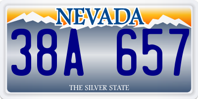 NV license plate 38A657