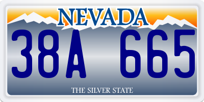 NV license plate 38A665