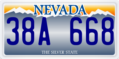 NV license plate 38A668
