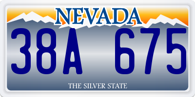 NV license plate 38A675