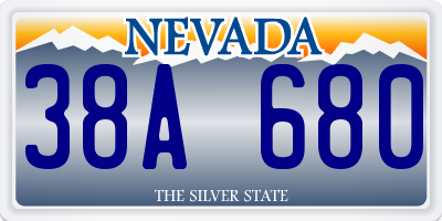 NV license plate 38A680