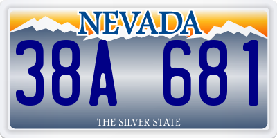 NV license plate 38A681