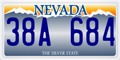 NV license plate 38A684