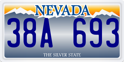 NV license plate 38A693