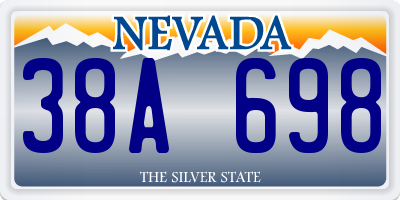 NV license plate 38A698