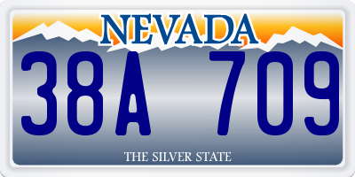 NV license plate 38A709