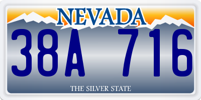 NV license plate 38A716