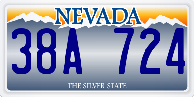 NV license plate 38A724