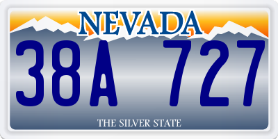 NV license plate 38A727