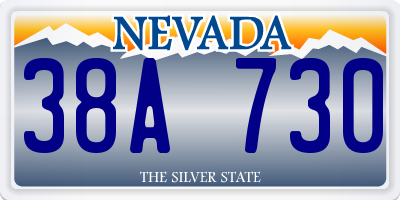 NV license plate 38A730