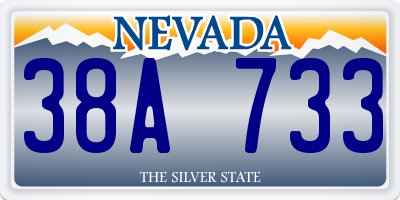 NV license plate 38A733