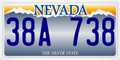 NV license plate 38A738