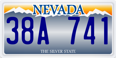 NV license plate 38A741